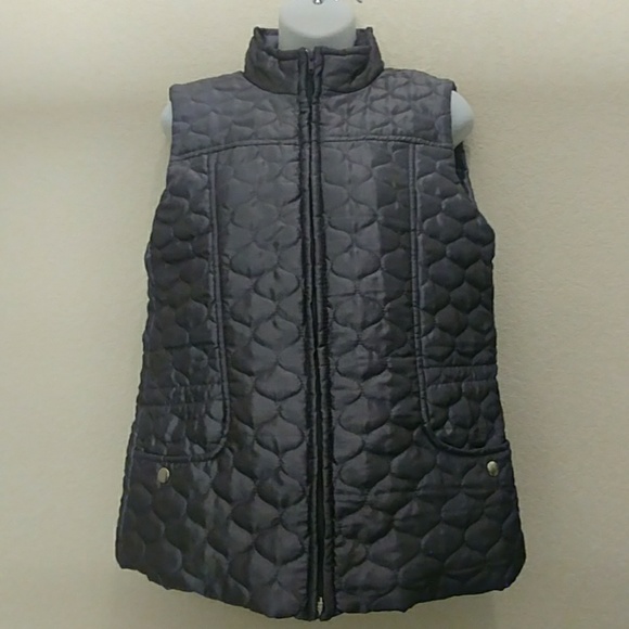 New Directions Quilted Gunmetal Vest - Picture 5 of 8